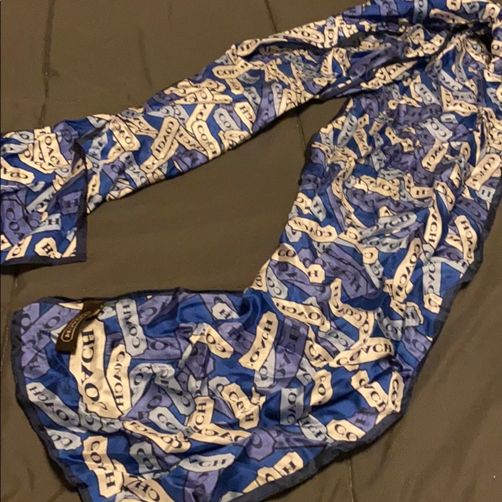 Coach Silk Scarf Long Rectangular Shape - image 3
